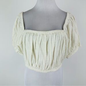 Laude The Label Organic Cotton Boho Cropped Top Size XL
